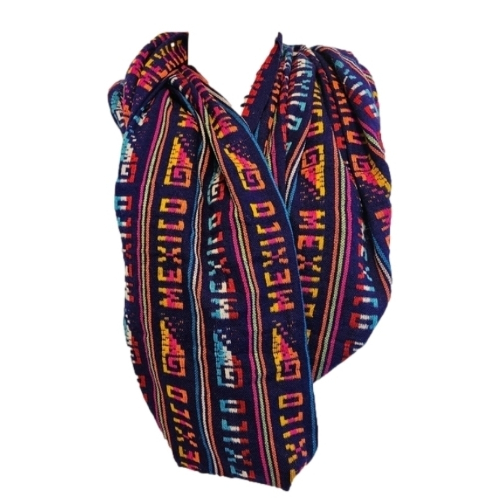 Handcrafted Mexican Embroidered Wrap Scarf